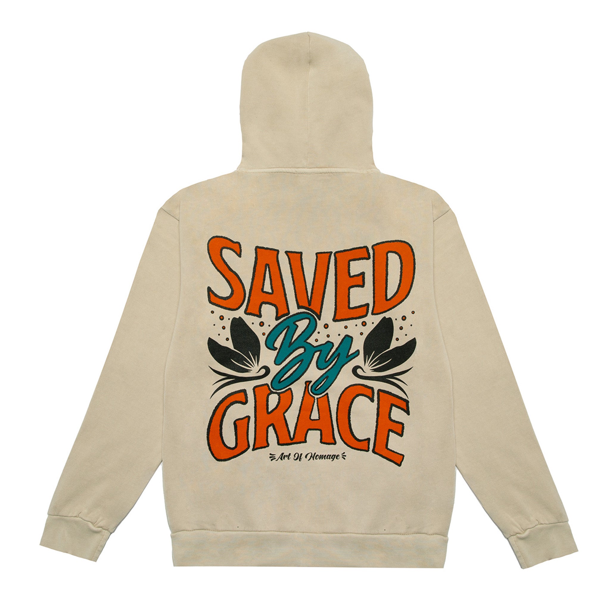 Saved By Grace Oversized Hoodie - Sand