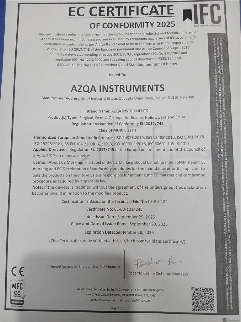 AZQA INSTRUMENTS Surgical Instruments