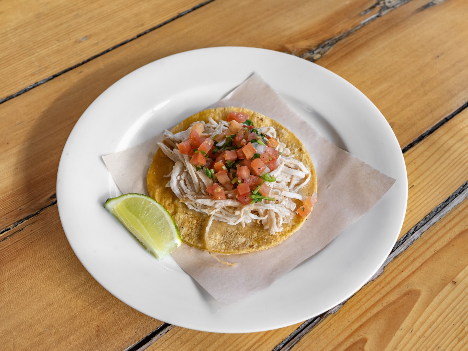 Plaza Coyoacan Shredded Chicken Taco