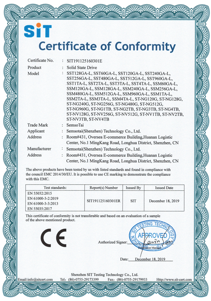 Semsotai (Shenzhen) Technology Co., Ltd. DDR5 RAM