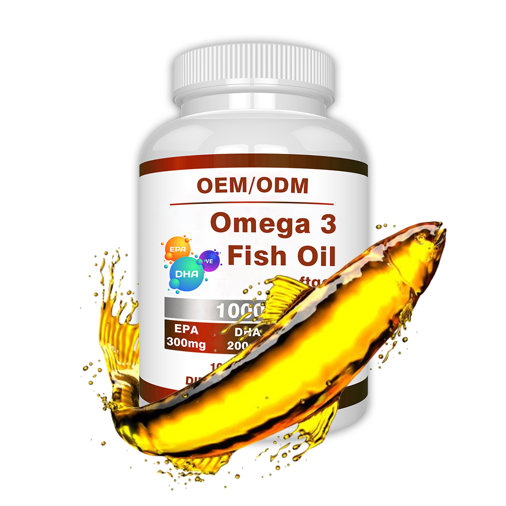 1000mg Omega 3 Deep Sea Fish Oil Softgel Supplements DHA 200mg EPA 300mg Fish Oil Soft Capsules