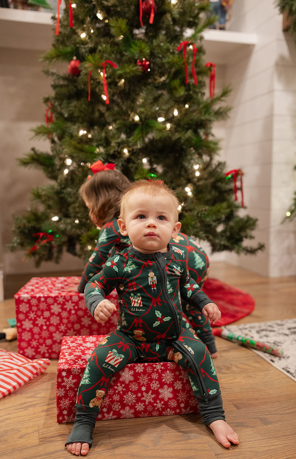 Lil Krew & Co Bear-y Christmas Bamboo Zip Pajamas