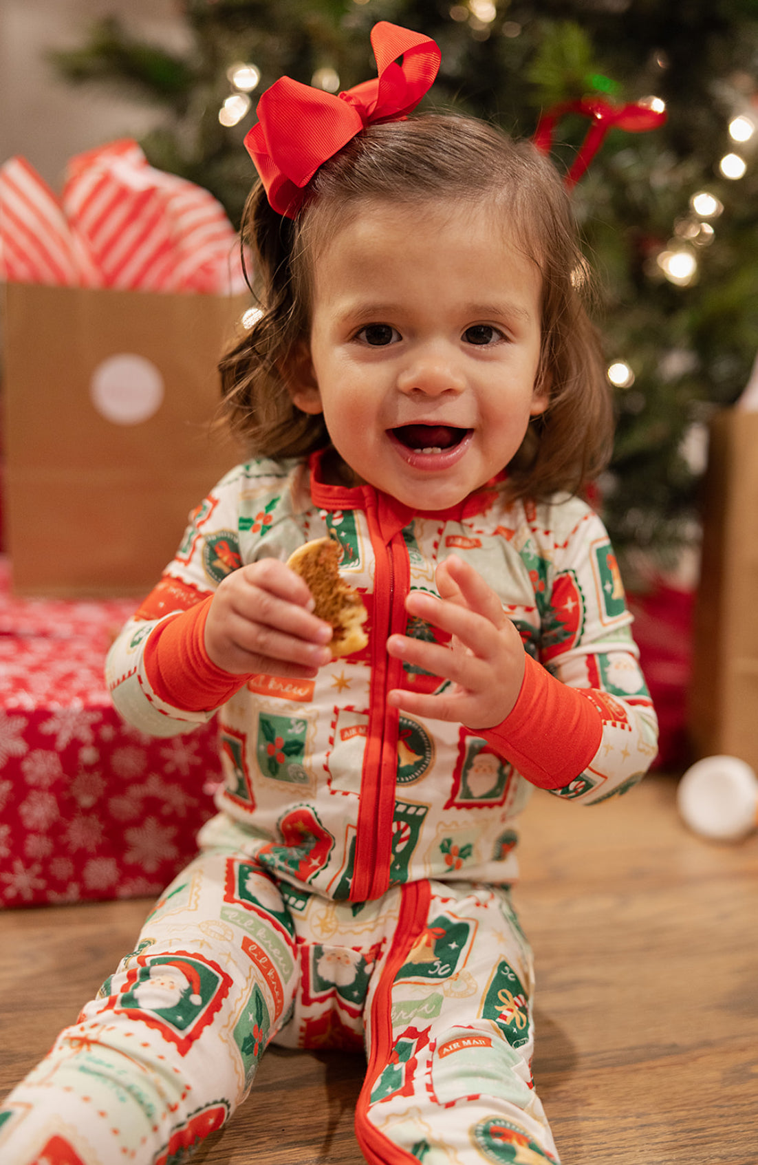 Lil Krew & Co Letters to Santa Bamboo Zip Pajamas