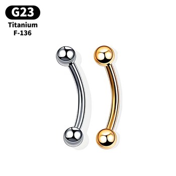 Dongguan Zhongtai Jewelry Co., Ltd. Hot Sales Fashion Piercing Jewelry Internal Thread Curved Barbell Eyebrow Rod TI Eyebrow...