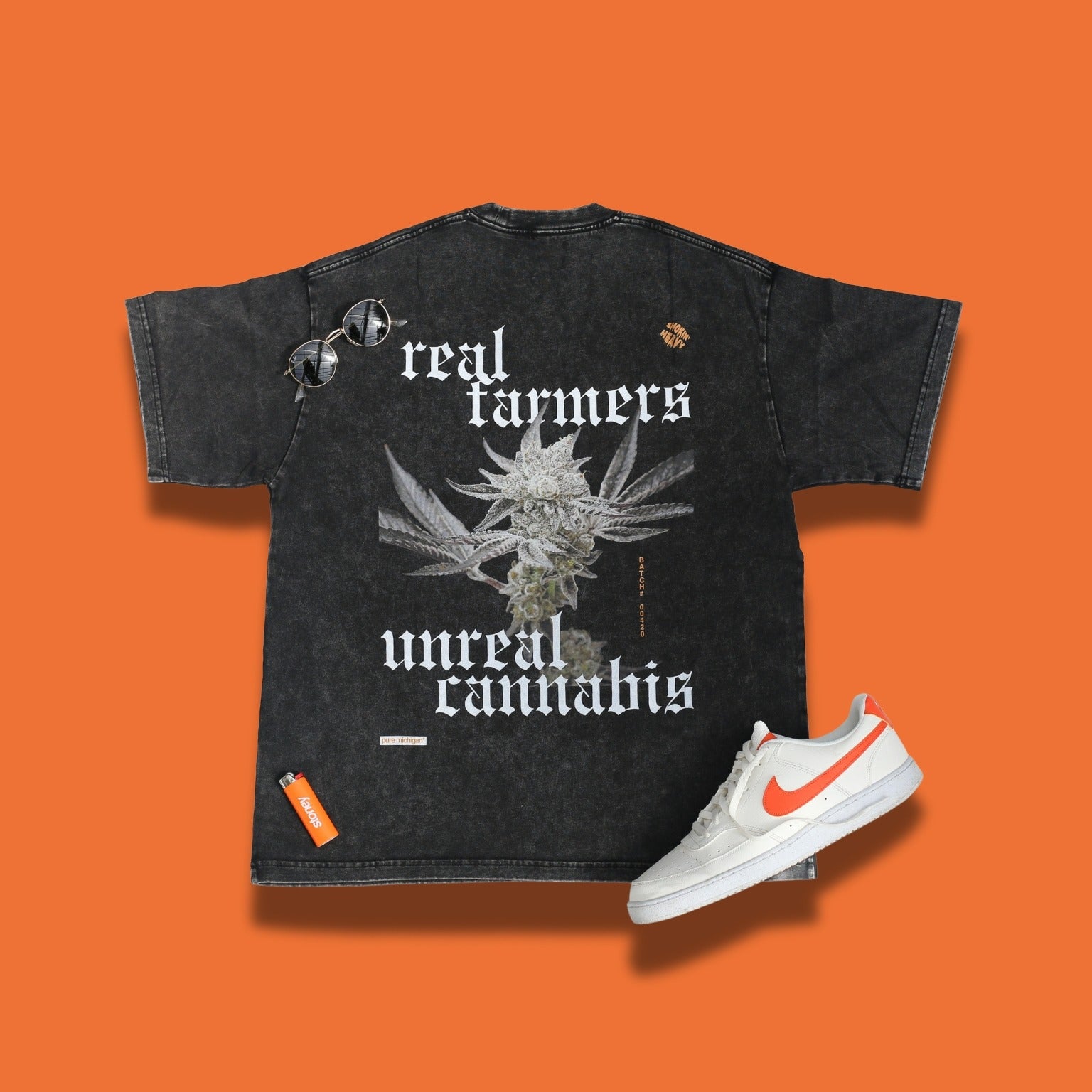 Stoney Branch Farms Stoney Real Farmers, Unreal Cannabis Heavyweight Tee