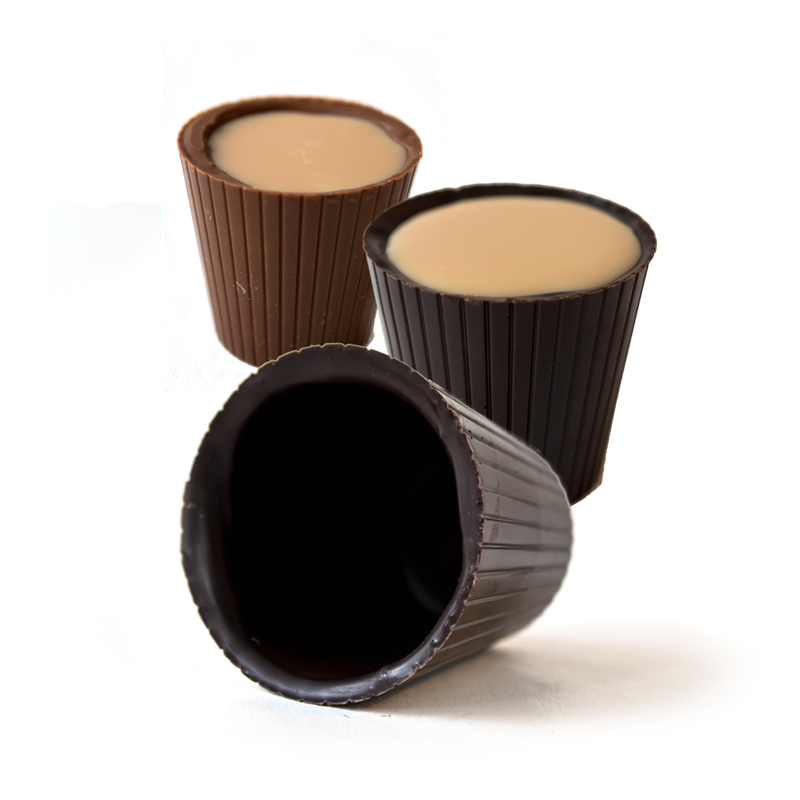Lang's Chocolates Edible Chocolate Shot Glasses (16 per tray)