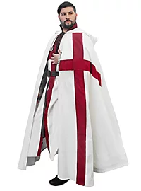 Andracor Medieval cape with hood and cross - Templar