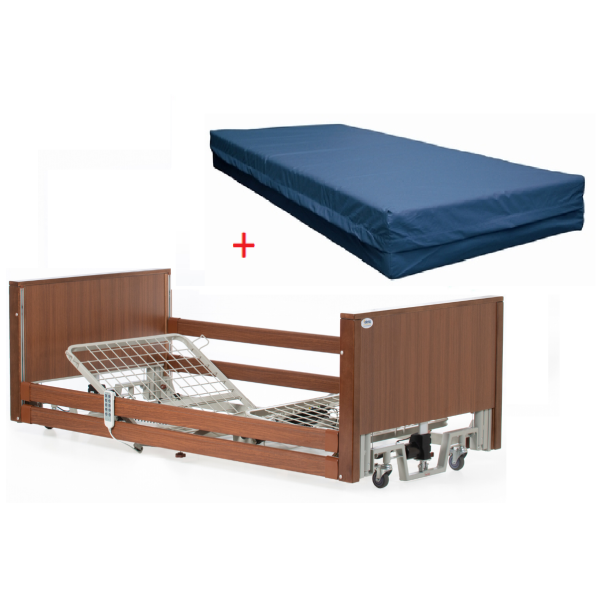 Alerta Lomond Floor Bed Walnut With Mattress Package