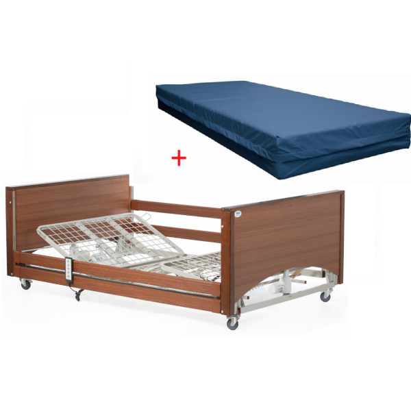 Alerta Lomond Bariatric Bed Walnut With Mattress Package