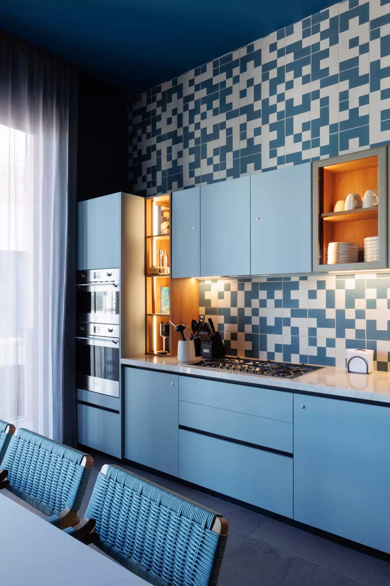 Amalia Building (Blue) Custom Kitchen