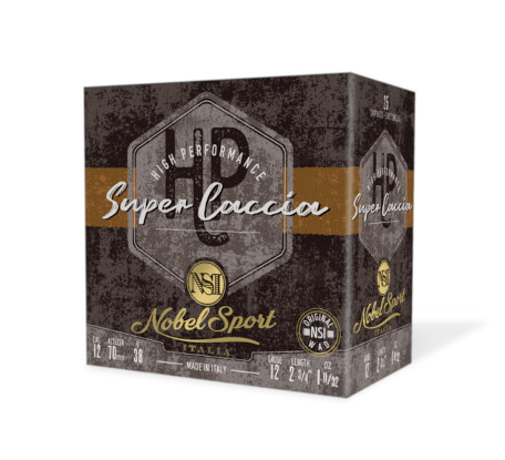 Touris SA CAL.12 SUPER CACCIA 38g HUNTING CARTRIDGES NOBEL SPORT ITALIA