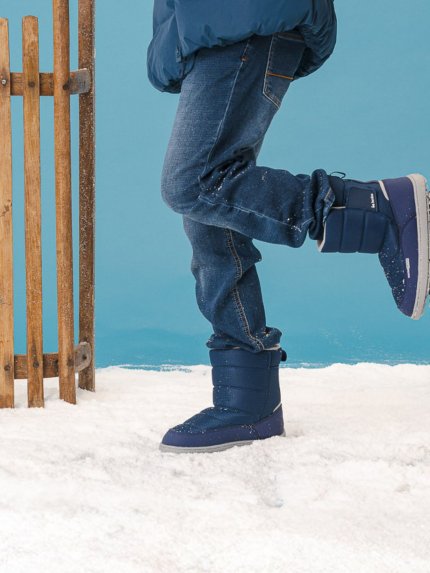 Be Lenka Kid's barefoot snow boots Ailo Kids - Dark Blue