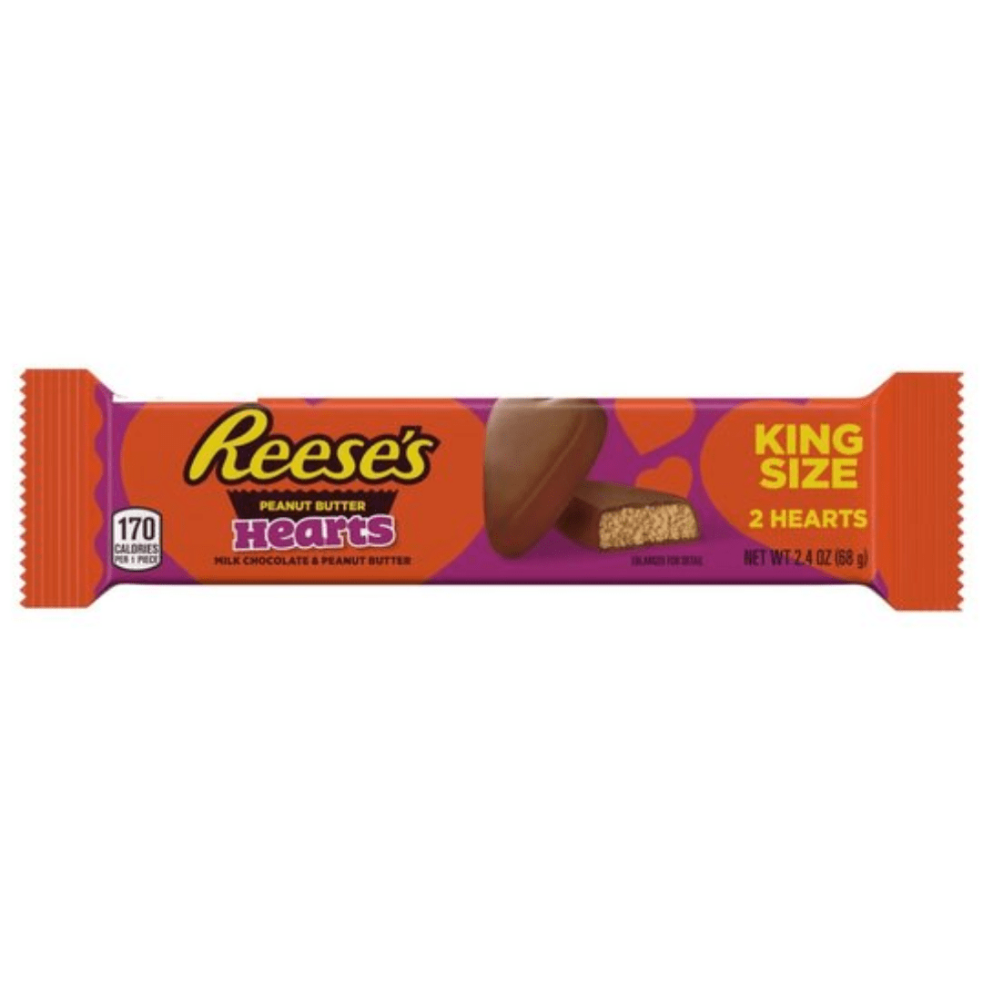 Pacific Candy Wholesale Hershey Reese’s Peanut Butter Hearts King Size Valentine 24×2.4oz