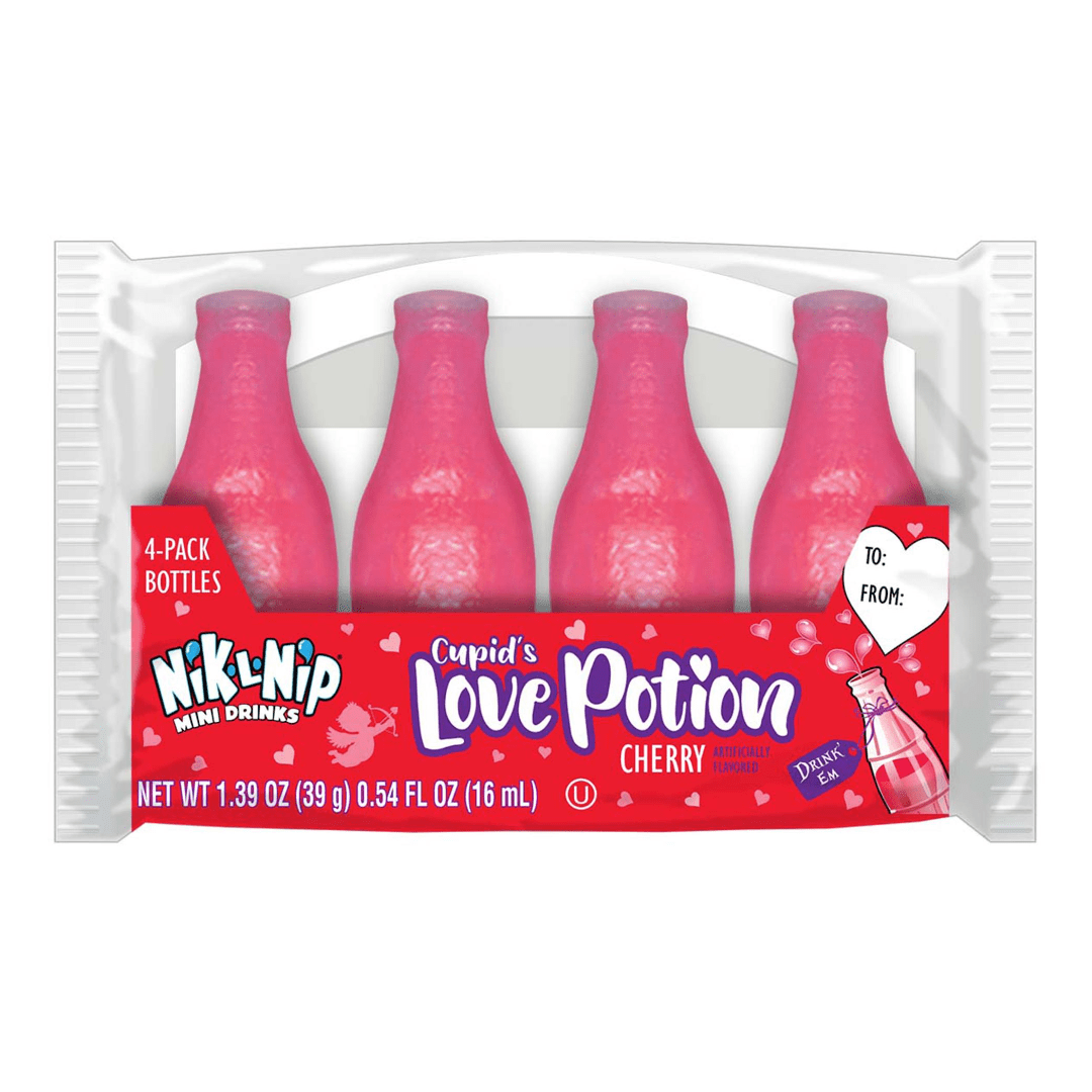 Nik-L-Nip Cupid’s Love Potion Cherry Wax Bottles Valentine 18x1.39oz