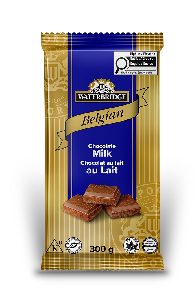 Waterbridge Confectionery Ltd. Belgian Milk Chocolate Bar 300g