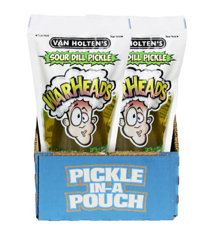 Exotics Wholesale Van Holten's Warheads Extreme Sour Dill Pickle 140 g (12 Pack)