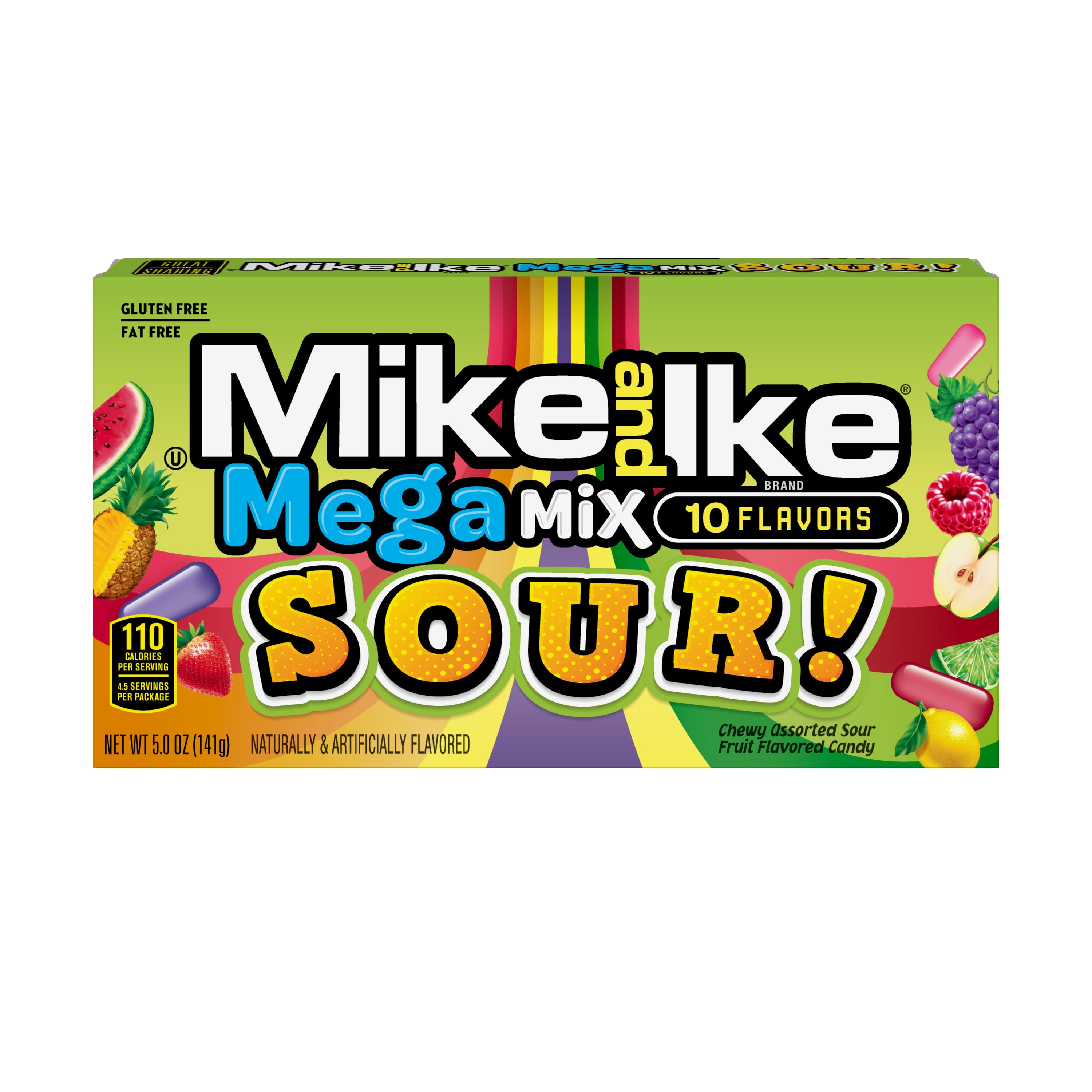 Exotics Wholesale Mike & Ike Theater Box Mega Mix Sour 141 g (12 Pack)