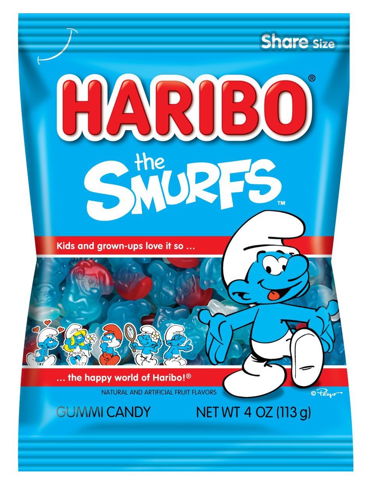 Haribo The Smurfs Peg Bag 113 g (12 Pack)