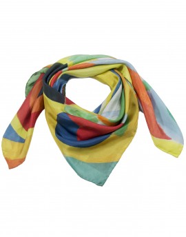 Fibra Creativa Square silk scarf Delaunay - Joie de vivre 90x90cm