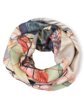 Fibra Creativa Kandinsky silk infinity scarf - Watercolour 6