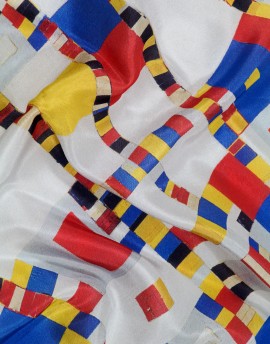 Grey neck silk scarf Papyrus