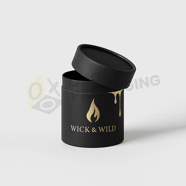 OXO Packaging Black Paper Candle Tube