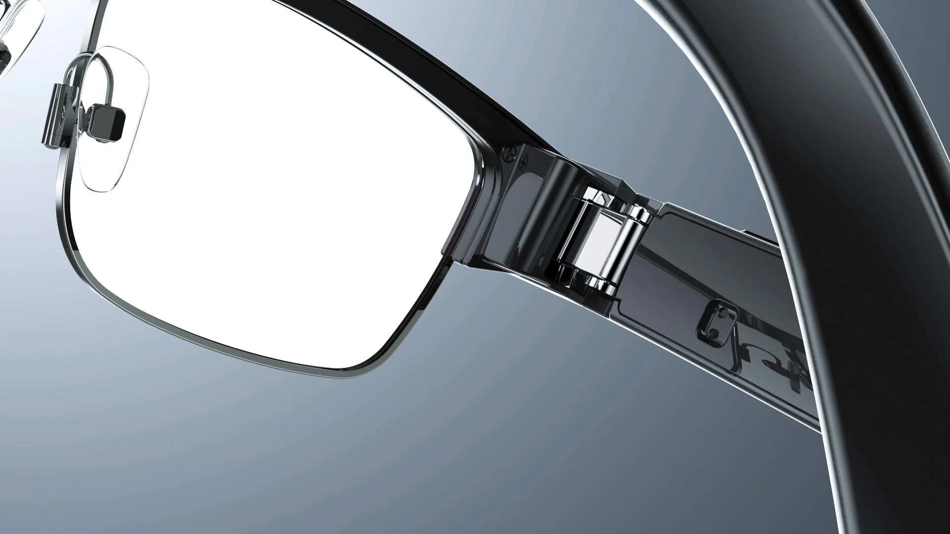 LEEYONGIN AI Smart Camera Sunglasses UV Protection Photochromic Half Metal Frame Glasses 802