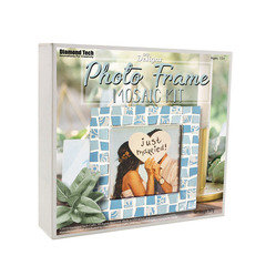 Diamond Tech Crafts Mosaic Picture Frame Kit - Blue Mix