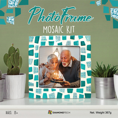 Diamond Tech Crafts Mosaic Picture Frame Kit - Turquoise Mix