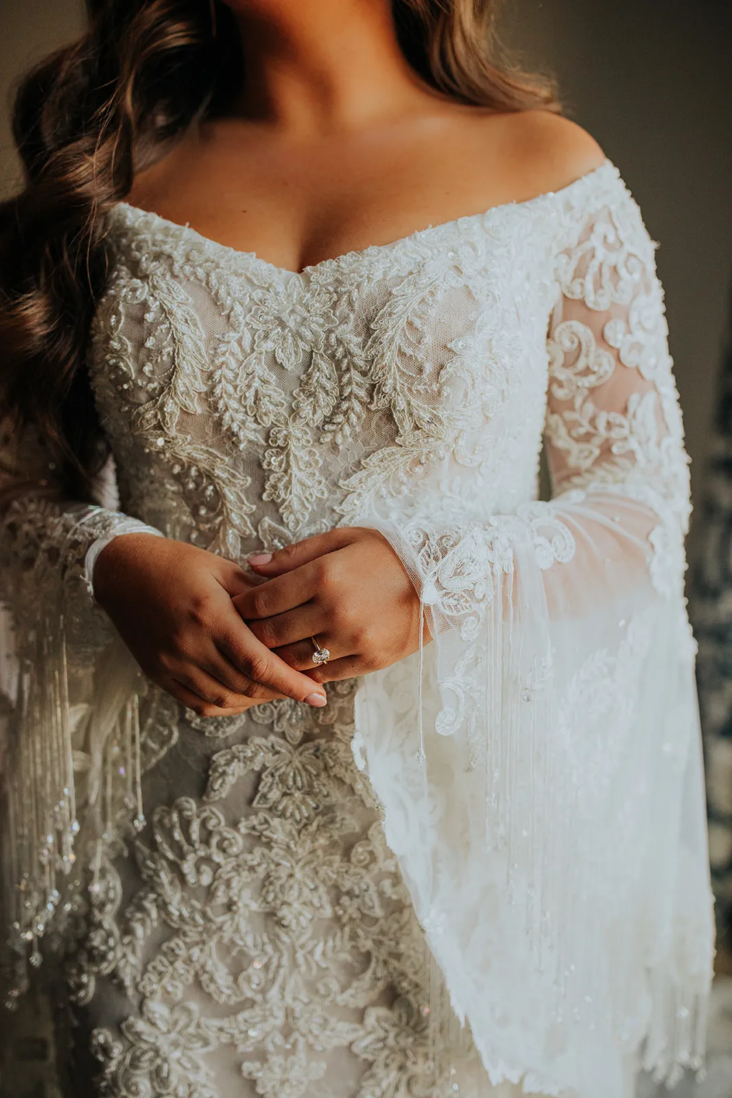 A.Cherie Couture Beaded custom wedding dress