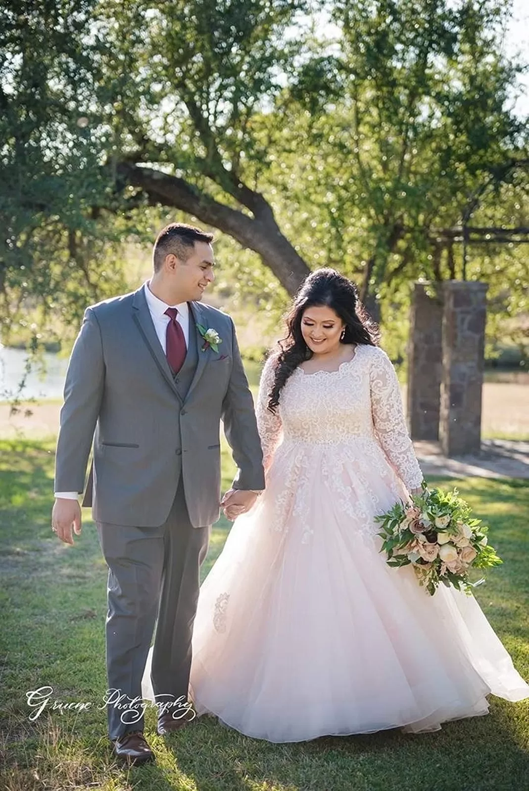 Ma maison wedding blush wedding dress