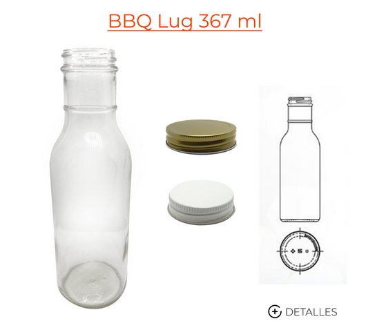 Logarmex Envases de Vidrio BBQ 367 ml / 12 oz