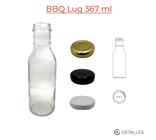 Logarmex Envases de Vidrio BBQ 367 ml / 12 oz
