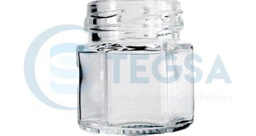 TEGSA, Tapas Y Envases Guadalajara TARRO VIDRIO OCTAGONAL 1 OZ 30 GRS R 38 TWIST