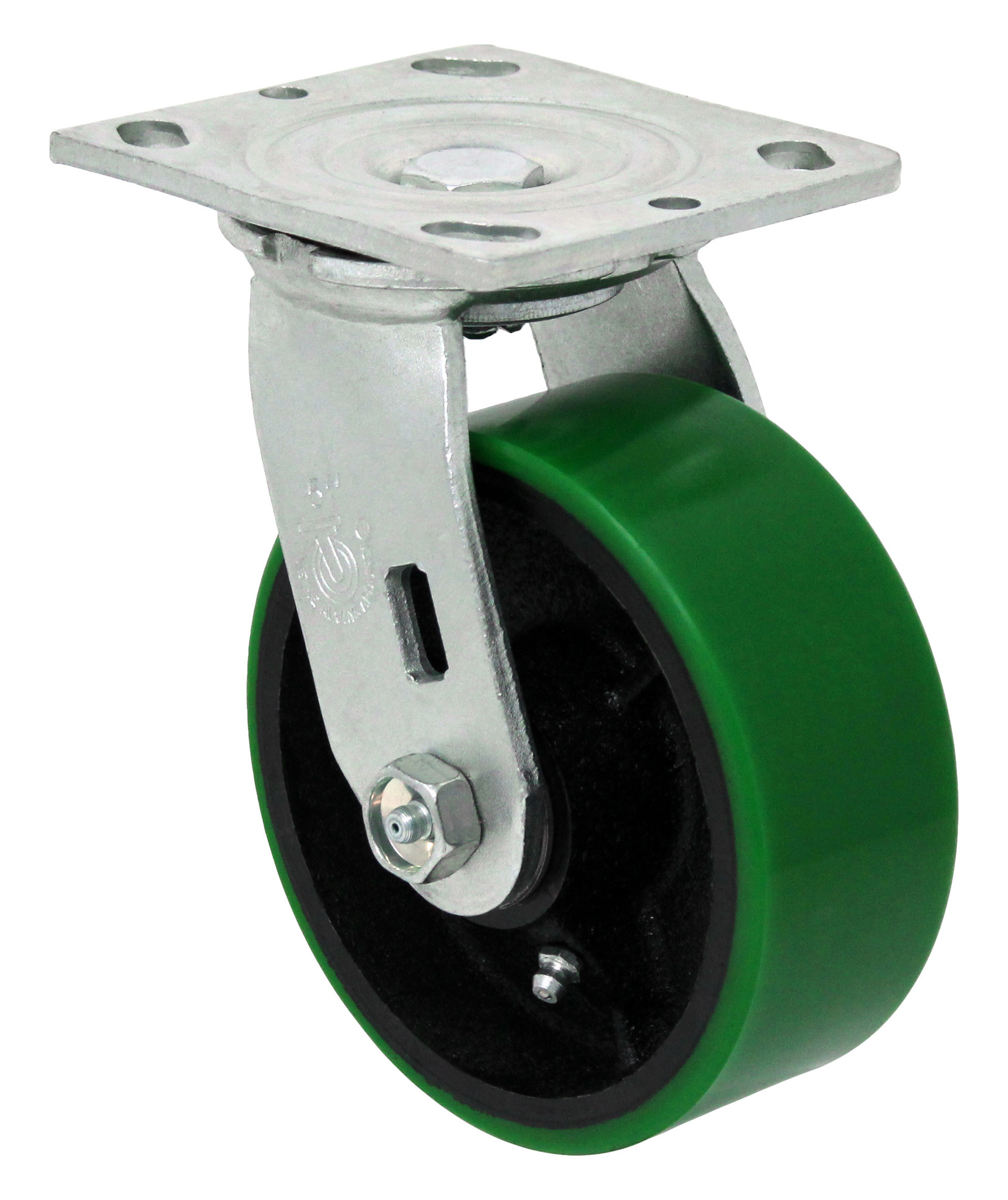 LINCO Casters & Industrial Supply LINCO Polyurethane on Cast Iron Swivel Caster 5" (1100 LBS Cap)