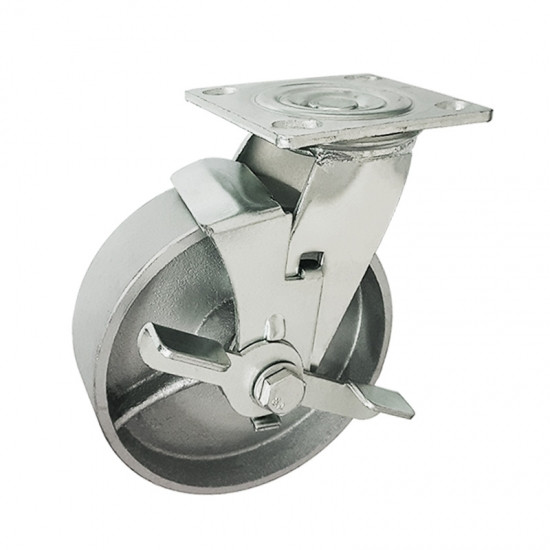 LINCO Locking Cast Iron Swivel Caster 5" (800 LBS Cap)