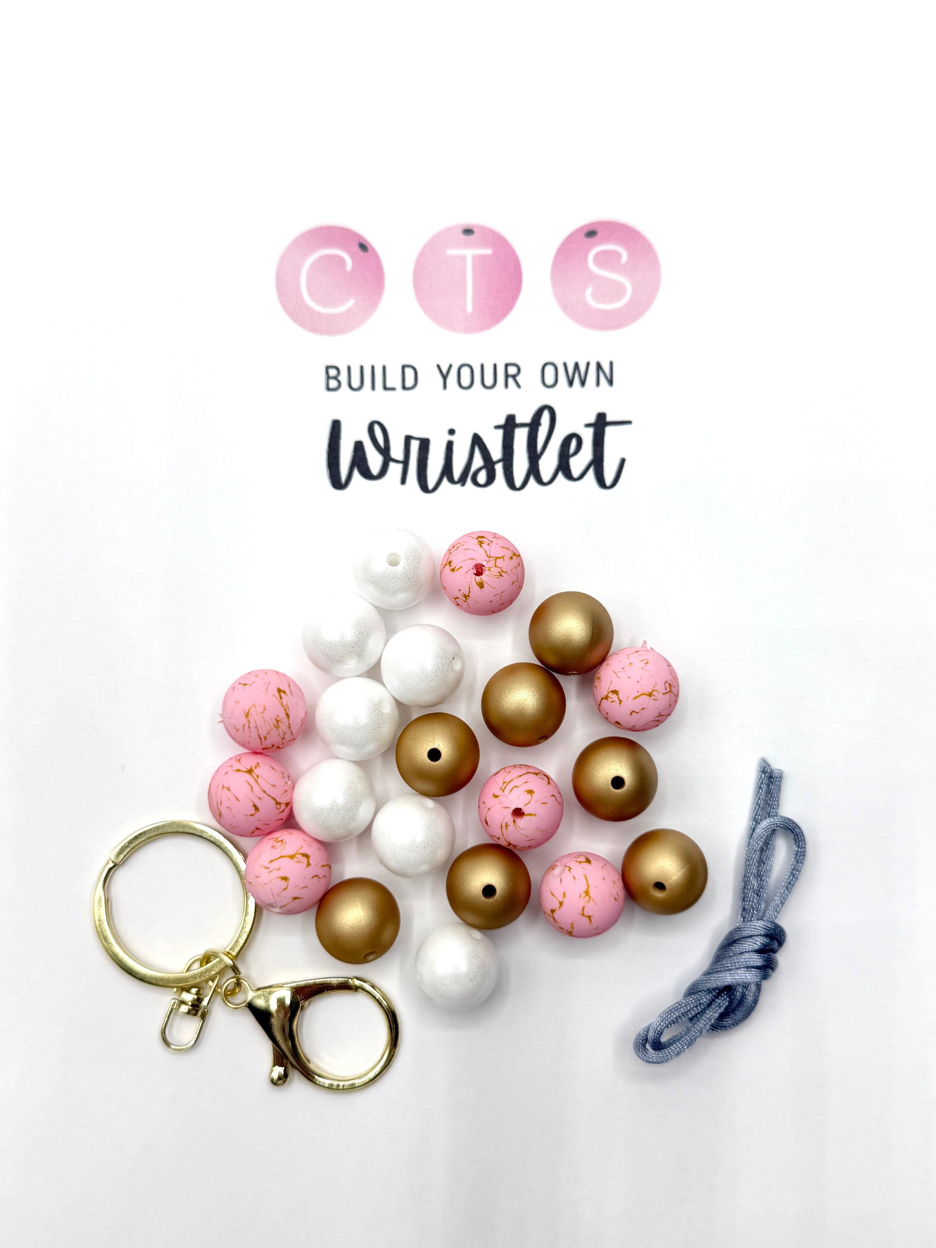 CTS Wholesale Silicone Rose Quartz Stone Wristlet Kit
