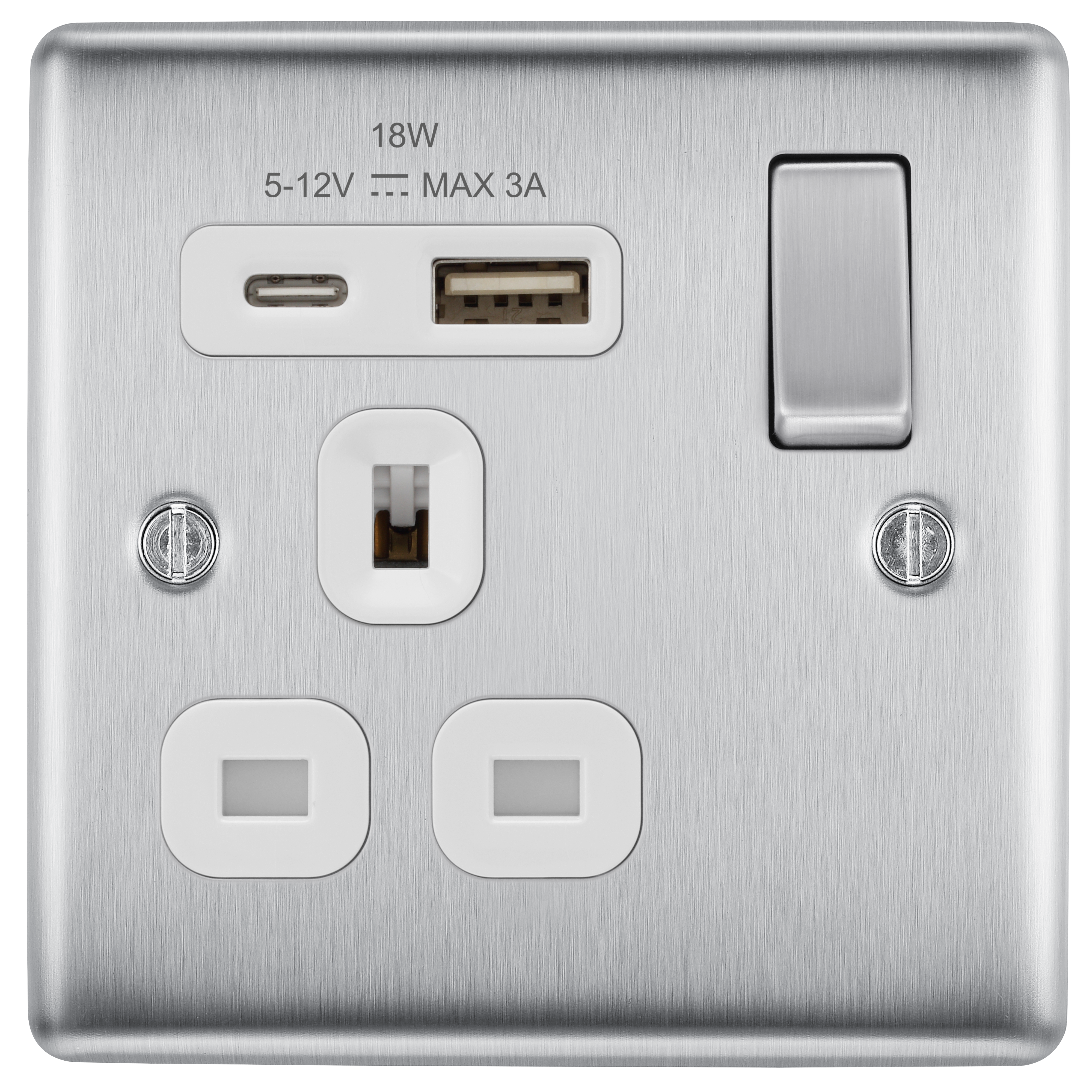 BG Electrical Nexus Metal USB Charging Sockets