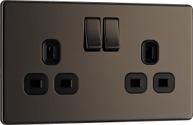 BG Electrical Flatplate Screwless 13 Amp Sockets