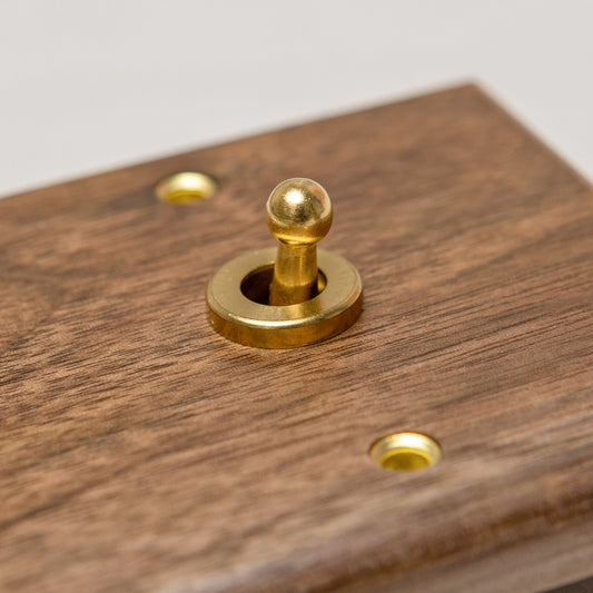 Brass bee Black Walnut Switches and Sockets - W Series