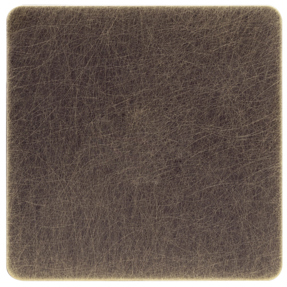 Caradok Screwless Antique Brass Blank Plate - 1 Gang - The Georgian