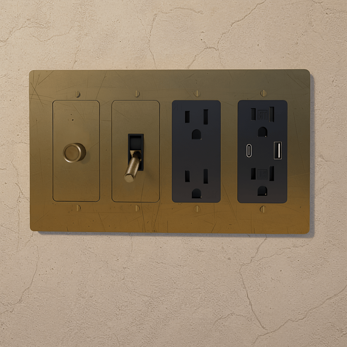 Residence Supply Custom Brass Light Switch (Build Your Own)