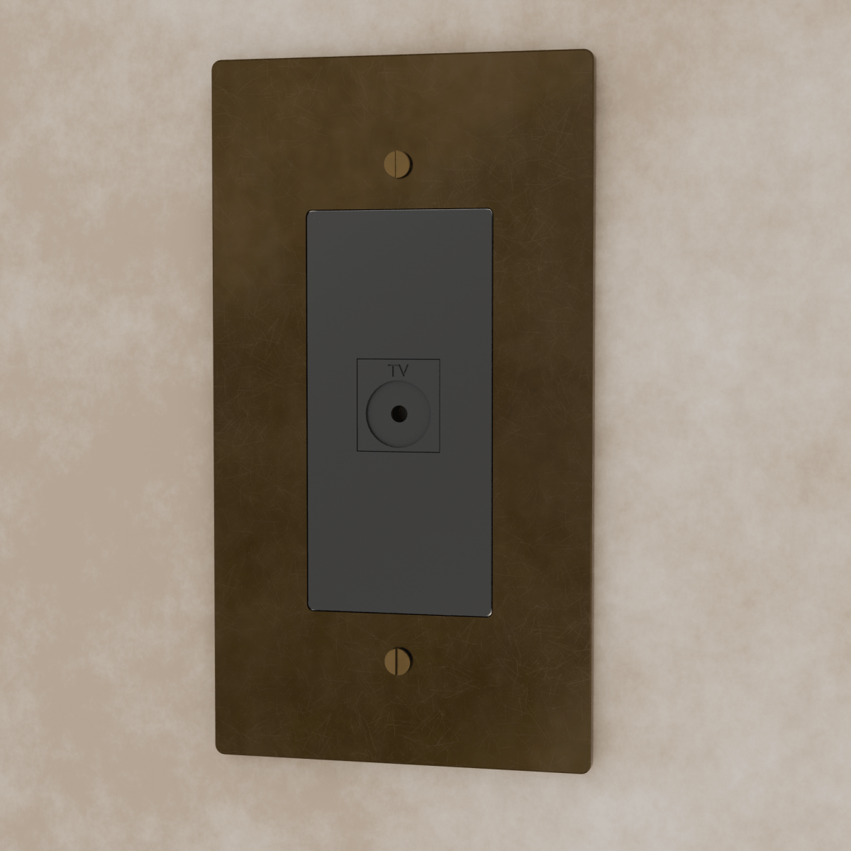 The Brass TV Socket (1-Gang)