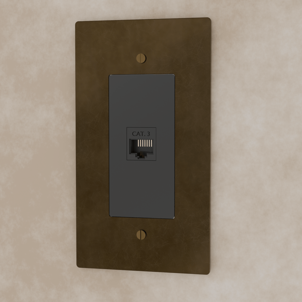 The Brass Telephone Socket (RJ11) (1-Gang)