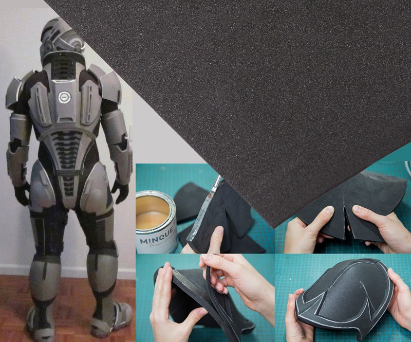 Para Rubber EVA Cosplay or Protection Sheet Economy 3mm black 1200mm wide