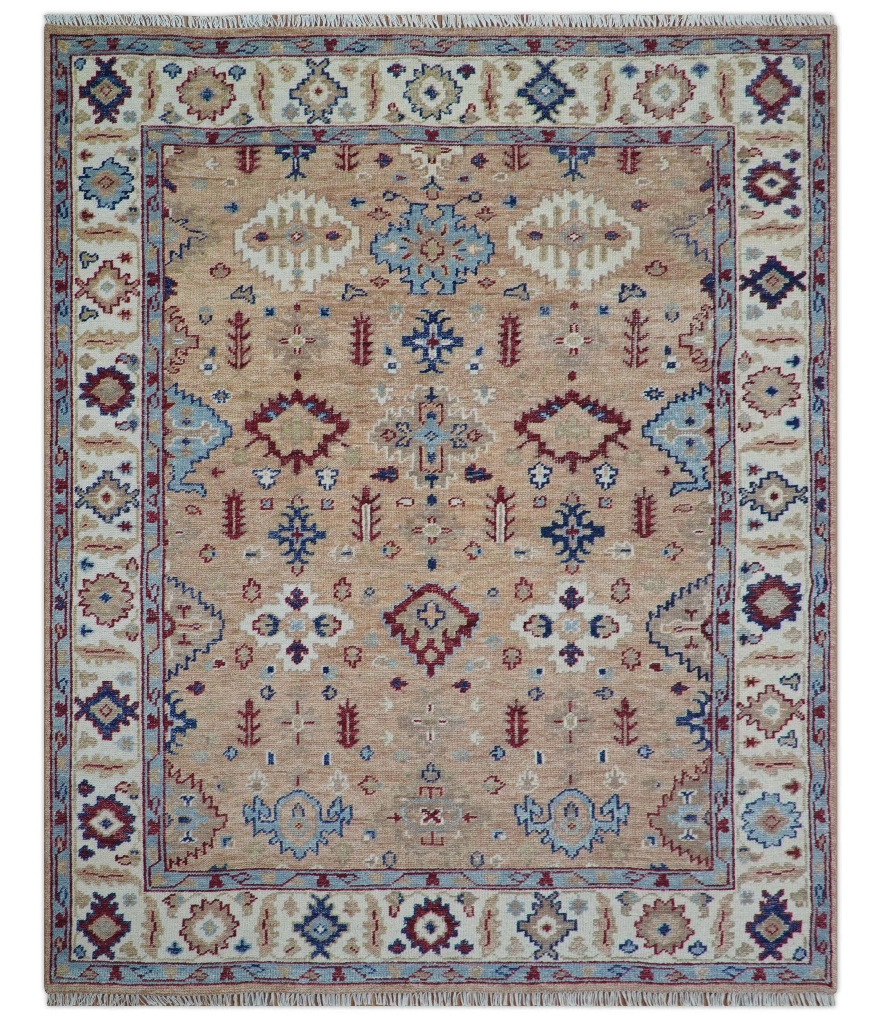The Rug Decor Astra Custom Made Turkish Peach Hand knotted Wool Rug