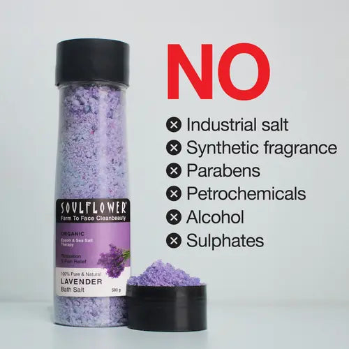 Soulflower Lavender Epsom Bath Salt with Magnesium