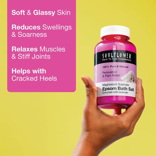 Soulflower Espom Bath Salt with Lavender Essential Oil
