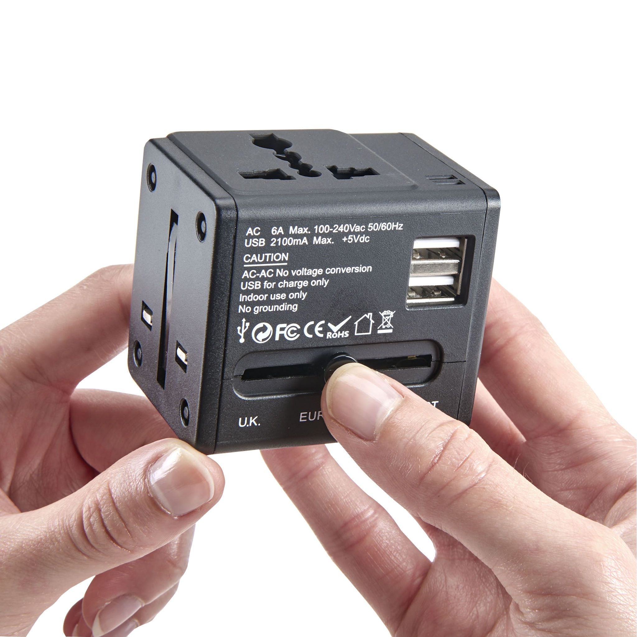 Smooth Trip International Adapter with Dual USB Chargers