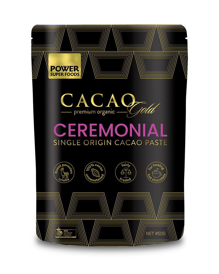 Power Super Foods Cacao Gold Ceremonial Cacao Paste
